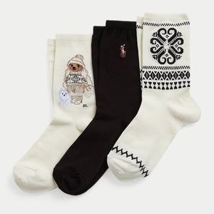 Polo Ralph Lauren Winter Bear Crew Socks Set of 3
